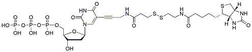 Molecular structure of the compound: Biotin-S-S-amido-Propargyl-dUTP
