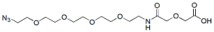 Molecular structure of the compound: 2-((Azido-PEG4-carbamoyl)methoxy)acetic acid