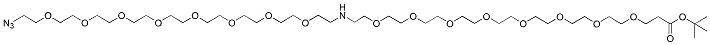 Molecular structure of the compound: N-(Azido-PEG8)-N-PEG8-t-butyl ester