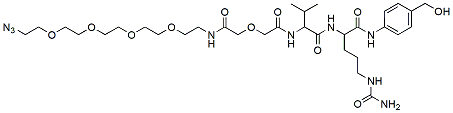 Molecular structure of the compound: Azido-PEG4-Amido-Val-Cit-PAB