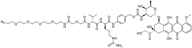 Molecular structure of the compound: Azide-PEG4-Val-Cit-Doxorubicin