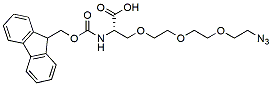 Molecular structure of the compound: N-Fmoc-Azido-tris(ethylenoxy)-L-alanine, TEA salt