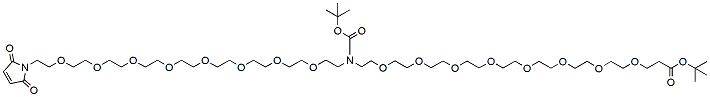 Molecular structure of the compound: N-(Mal-PEG8)-N-Boc-PEG8-t-butyl ester