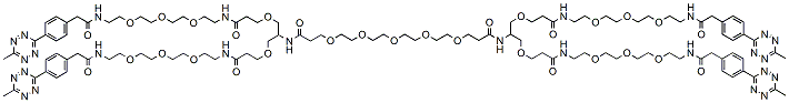 Molecular structure of the compound: PEG5-bis-(Amino-bis-PEG3-methyltetrazine)