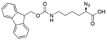 Molecular structure of the compound: (R)-2-Azido-6-(Fmoc-amino)hexanoicacid