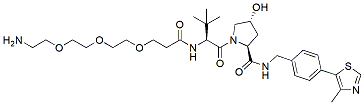 Molecular structure of the compound: (S,R,S)-AHPC-PEG3-amine, TFA salt