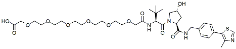 Molecular structure of the compound: (S,R,S)-AHPC-PEG6-CH2CO2H