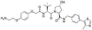 Molecular structure of the compound: (S,R,S)-AHPC-O-Ph-PEG1-NH2, HCl salt