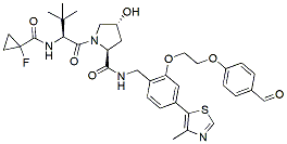 Molecular structure of the compound: VH032-F-cyclopropane-(4-(2methoxyethoxy)benzaldehyde)