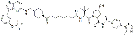 Molecular structure of the compound: (S,R,S)-AHPC-Me-amido-C6-carbonyl-SGI-1776
