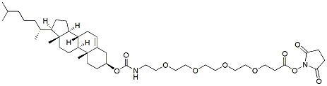 Molecular structure of the compound: Cholesterol-PEG4-NHS ester
