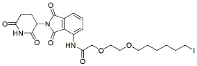 Molecular structure of the compound: Pomalidomide-amido-PEG2-buty iodide
