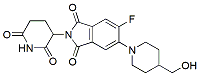Molecular structure of the compound: 2-(2,6-dioxopiperidin-3-yl)-5-fluoro-6-(4-(hydroxymethyl)piperidin-1-yl)isoindoline-1,3-dione