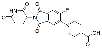 Molecular structure of the compound: 1-(2-(2,6-dioxopiperidin-3-yl)-6-fluoro-1,3-dioxoisoindolin-5-yl)piperidine-4-carboxylic acid
