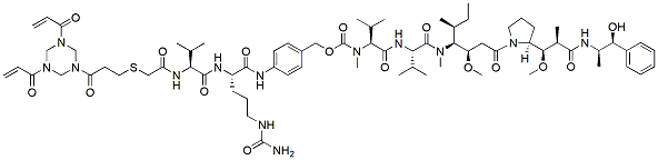 Molecular structure of the compound: Py-MAA-Val-Cit-PAB-MMAE