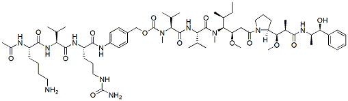 Molecular structure of the compound: Ac-Lys-Val-Cit-PABC-MMAE