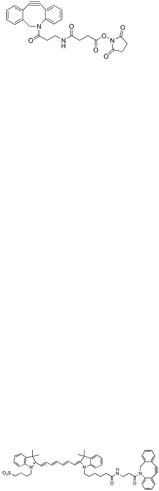 Molecular structure of the compound: ICG-DBCO