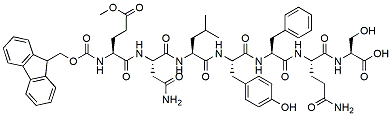 Molecular structure of the compound: Fmoc-Glu(OMe)-Asn-Leu-Tyr-Phe-Gln-Ser