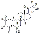 Molecular structure of the compound: Deoxycorticosterone-d8