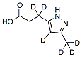 Molecular structure of the compound: 3-(5-methyl-1H-pyrazol-3-yl)propionic acid-d6 (MPP)