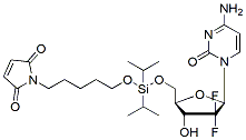 Molecular structure of the compound: Gemcitabine-O-Si(di-iso)-O-Mc