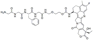 Molecular structure of the compound: GGFG-amide-glycol-amide-Exatecan