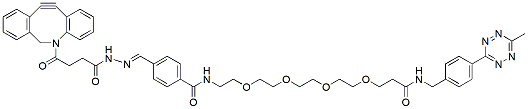 Molecular structure of the compound: Methyltetrazine-PEG4-hydrazone-DBCO