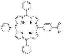 Molecular structure of the compound: 5-(4-methoxycarbonylphenyl)-10,15,20-triphenylporphyrin