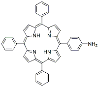 Molecular structure of the compound: 5-(4-aminophenyl)-10,15,20-(triphenyl)porphyrin