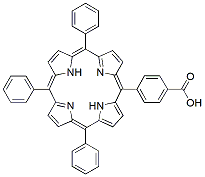 Molecular structure of the compound: 5-(4-carboxyphenyl)-10,15,20-triphenylporphyrin