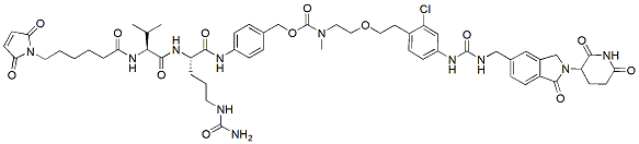 Molecular structure of the compound: MC-VC-PABC-amide-PEG1-CH2-CC-885