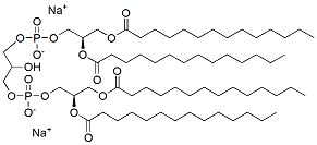 Molecular structure of the compound: Cardiolipin (14:0/14:0/14:0/14:0)