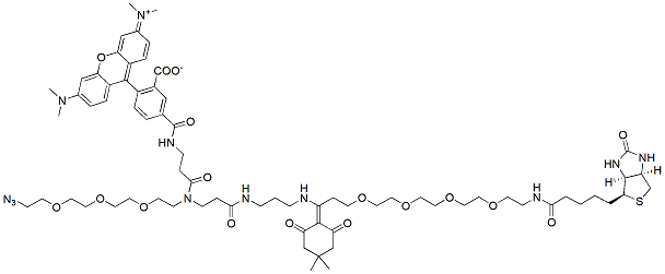 Molecular structure of the compound: Dde TAMRA Biotin Azide