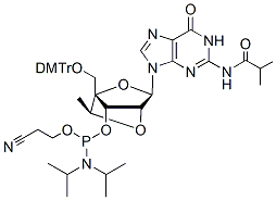 Molecular structure of the compound: 5-ODMT cEt G Phosphoramidite (Amidite)