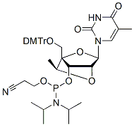 Molecular structure of the compound: 5-ODMT cEt m5U Phosphoramidite (Amidite)