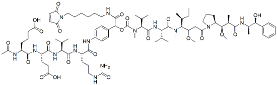 Molecular structure of the compound: Mal-C6-EEVC-MMAE