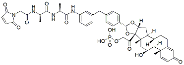 Molecular structure of the compound: Glucocorticoid receptor agonist-1 phosphate Ala-Ala-Mal