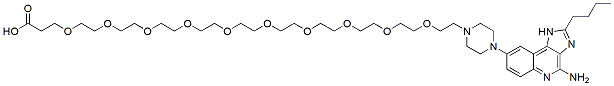 Molecular structure of the compound: TLR7/8 agonist 4 hydroxy-PEG10-acid, HCl salt