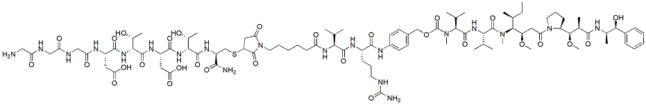 Molecular structure of the compound: GGGDTDTC-Mc-vc-PAB-MMAE