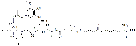 Molecular structure of the compound: Lys-N-epsilon-SPDB-DM4