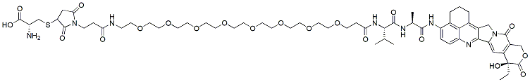 Molecular structure of the compound: Puxitatug samrotecan drug-linker