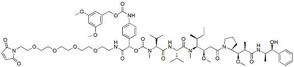 Molecular structure of the compound: DMBA-SIL-Mal-MMAE