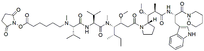 Molecular structure of the compound: NHS-Modified MMAF, TFA salt