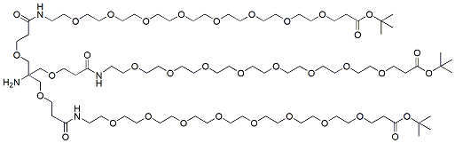 Molecular structure of the compound: Amine-tri-(t-butyl ester-PEG8-ethoxymethyl)-methane