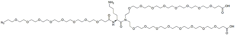 Molecular structure of the compound: Azido-PEG8-Lys-bis(PEG8-acid)