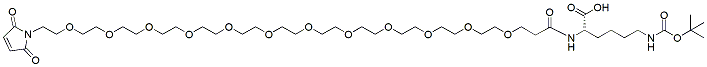 Molecular structure of the compound: Mal-PEG12-Lys(Boc)