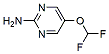 Molecular structure of the compound: 2-Amino-5-(difluoromethoxy)pyrimidine