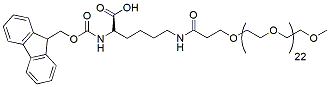 Molecular structure of the compound: Fmoc-Lys(m-PEG24)-OH