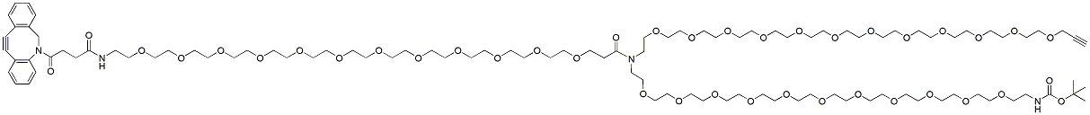 Molecular structure of the compound: N-(Propargyl-PEG12)-N-(DBCO-PEG12)-N-(PEG11-NH-Boc)