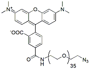 Molecular structure of the compound: (5)TAMRA-PEG35-azide